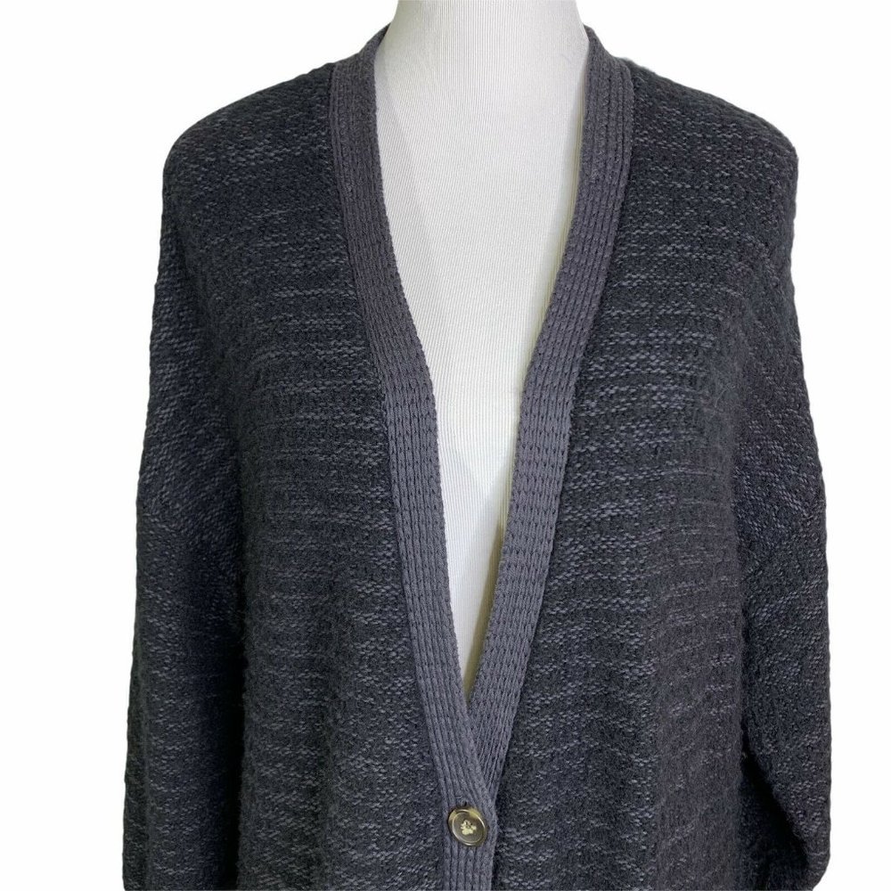 Free People Black Gray Deep Space Combo Cardigan - Picture 3 of 11